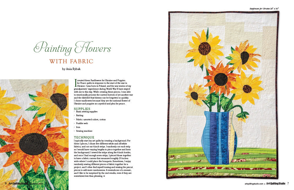 Art Quilting Studio Autumn 2022 Instant Download