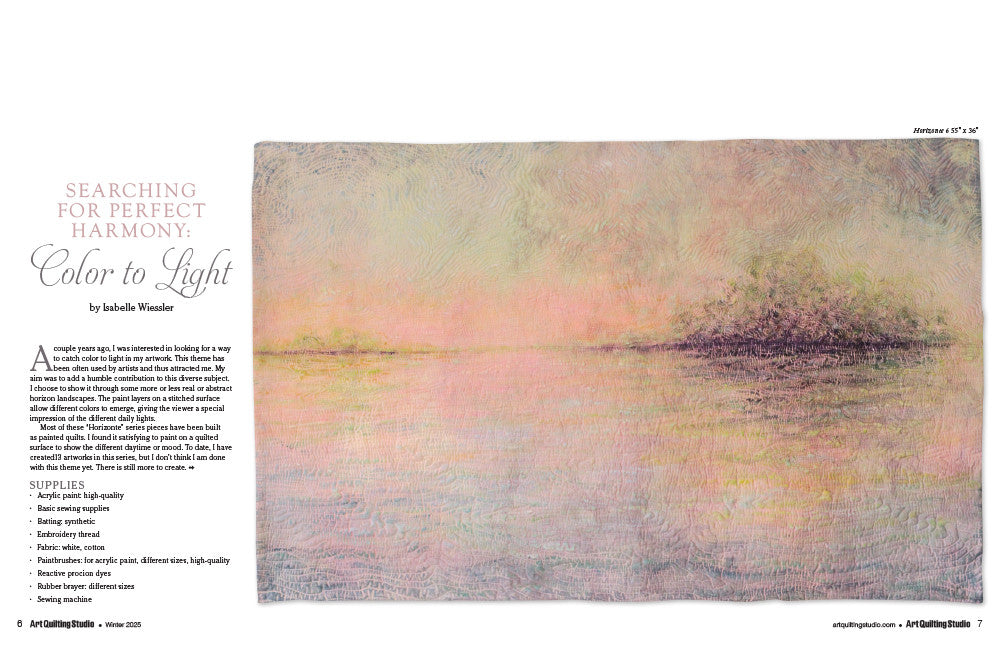 Art Quilting Studio Winter 2025 Instant Download