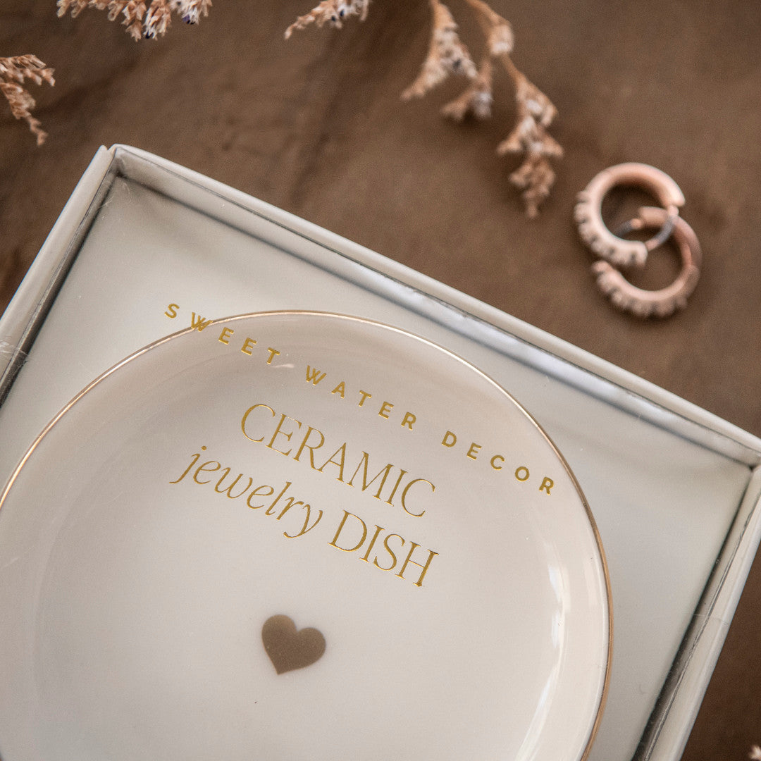Gold Heart Trinkets and Jewelry Dish