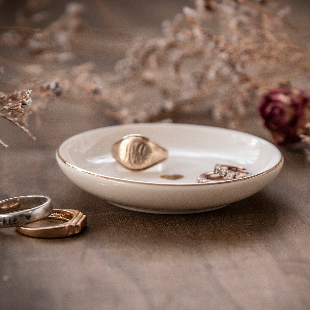 Gold Heart Trinkets and Jewelry Dish