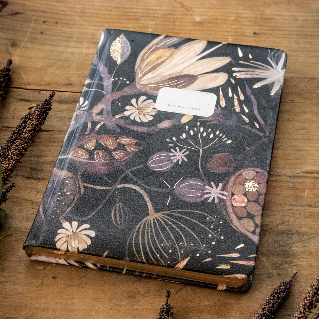 Bruno Visconti Vegan Leather Daily Planner - Night Flowers