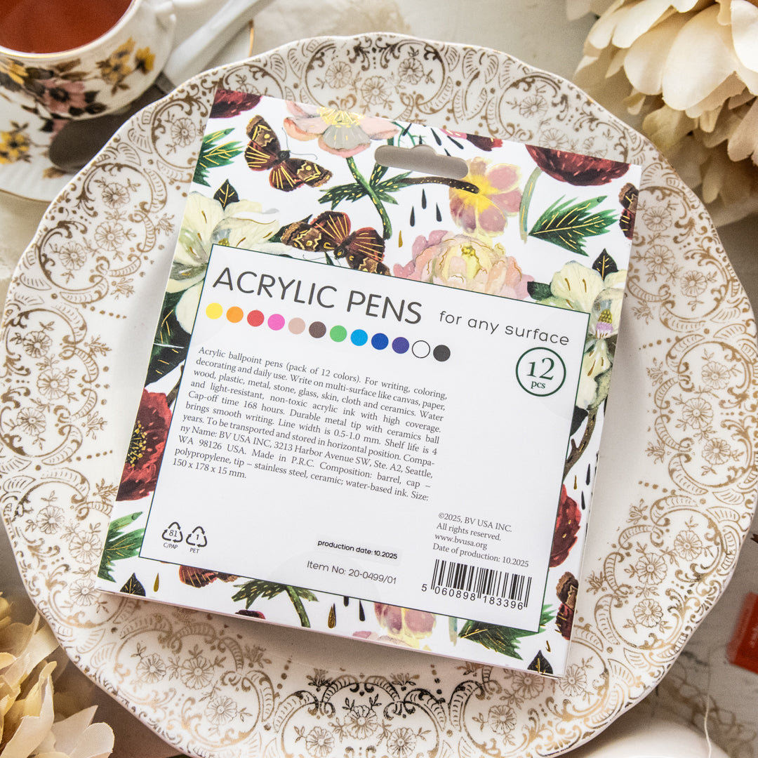 Bruno Visconti Acrylic Pens 12 Colors - Bloom
