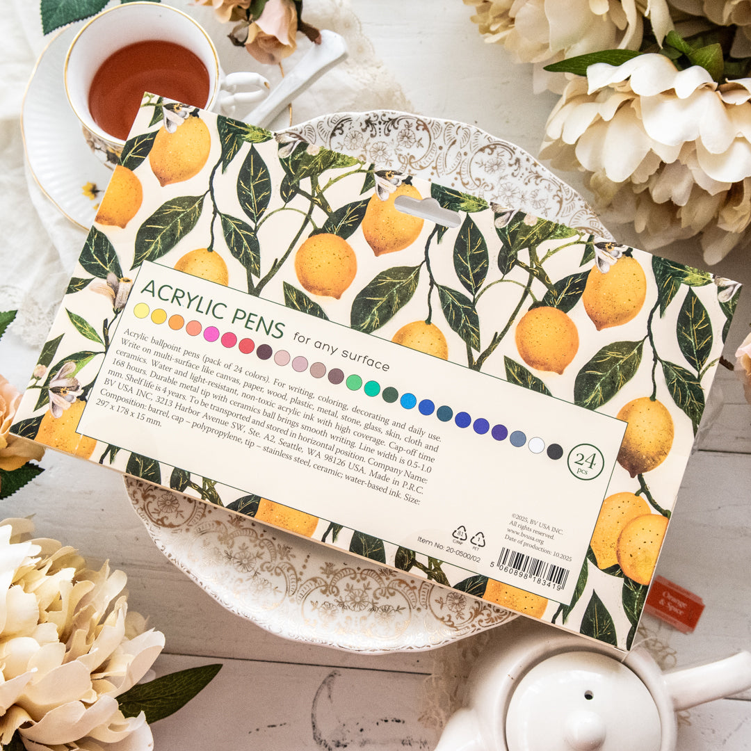 Bruno Visconti Acrylic Pens 24 Colors - Citrus
