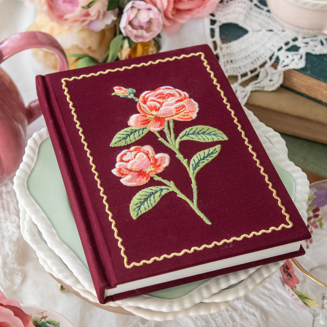 Roses Embroidered Journal