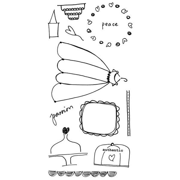 a u t h e n t i c p a r t y Clearly Impressed Stamp Set by Jenny Doh