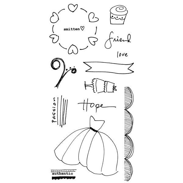 s m i t t e n f o r h o p e Clearly Impressed Stamp Set by Jenny Doh
