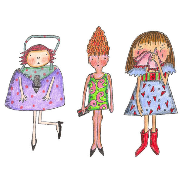 No Ordinary Girls Large Clearly Impressed Stamp Set by Marylinn Kelly