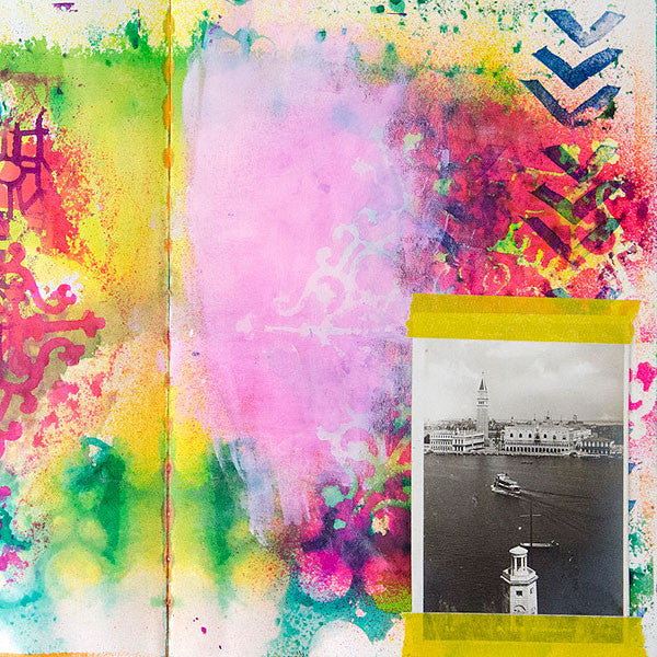 Let Not One Drop Be Wasted ... Experimenting With Dyan Reaveleys Dylusions Journal Project by Christen Olivarez