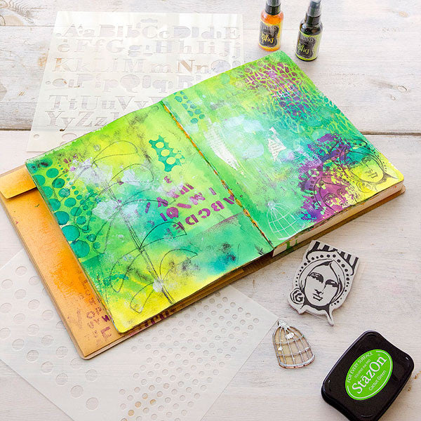 Let Not One Drop Be Wasted ... Experimenting With Dyan Reaveleys Dylusions Journal Project by Christen Olivarez