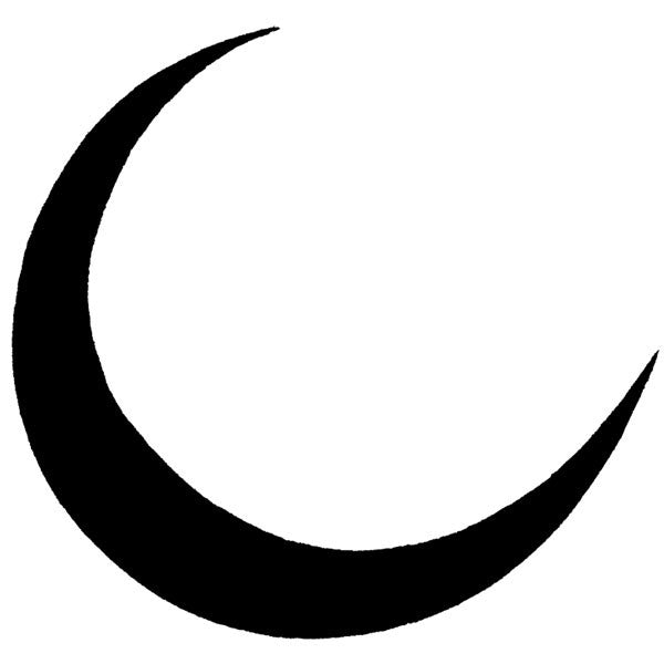 Crescent Moon Large Wood Mounted Stamp by Classic Stampington & Company