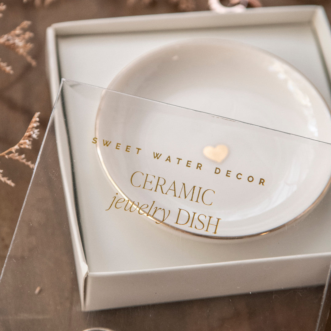 Gold Heart Trinkets and Jewelry Dish