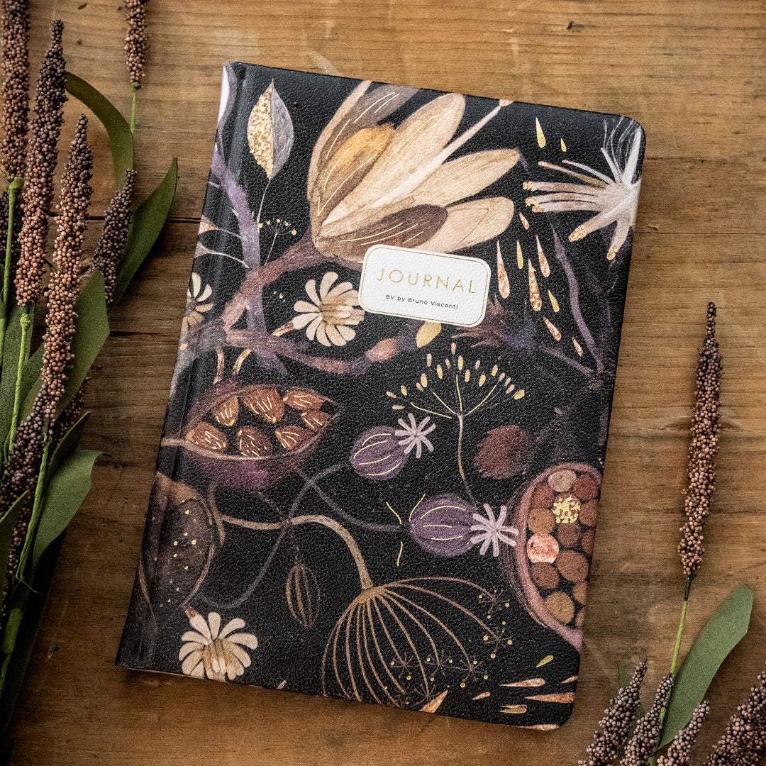 Bruno Visconti Vegan Leather Daily Planner - Night Flowers