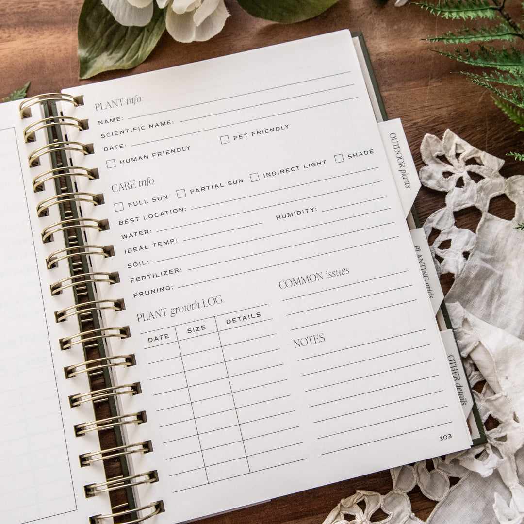 Indoor/Outdoor Plant Journal