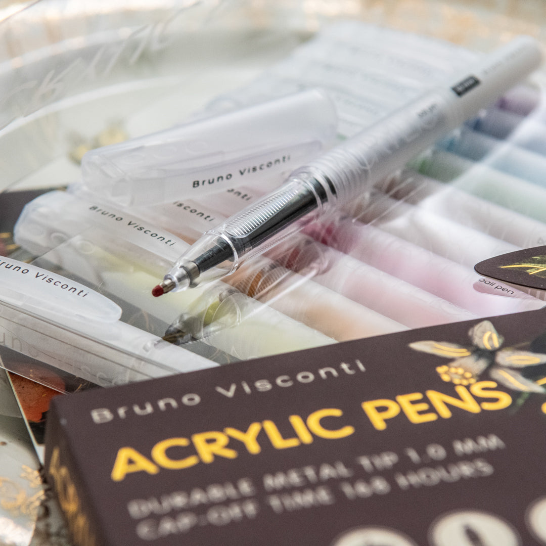 Bruno Visconti Acrylic Pens 12 Colors - Citrus