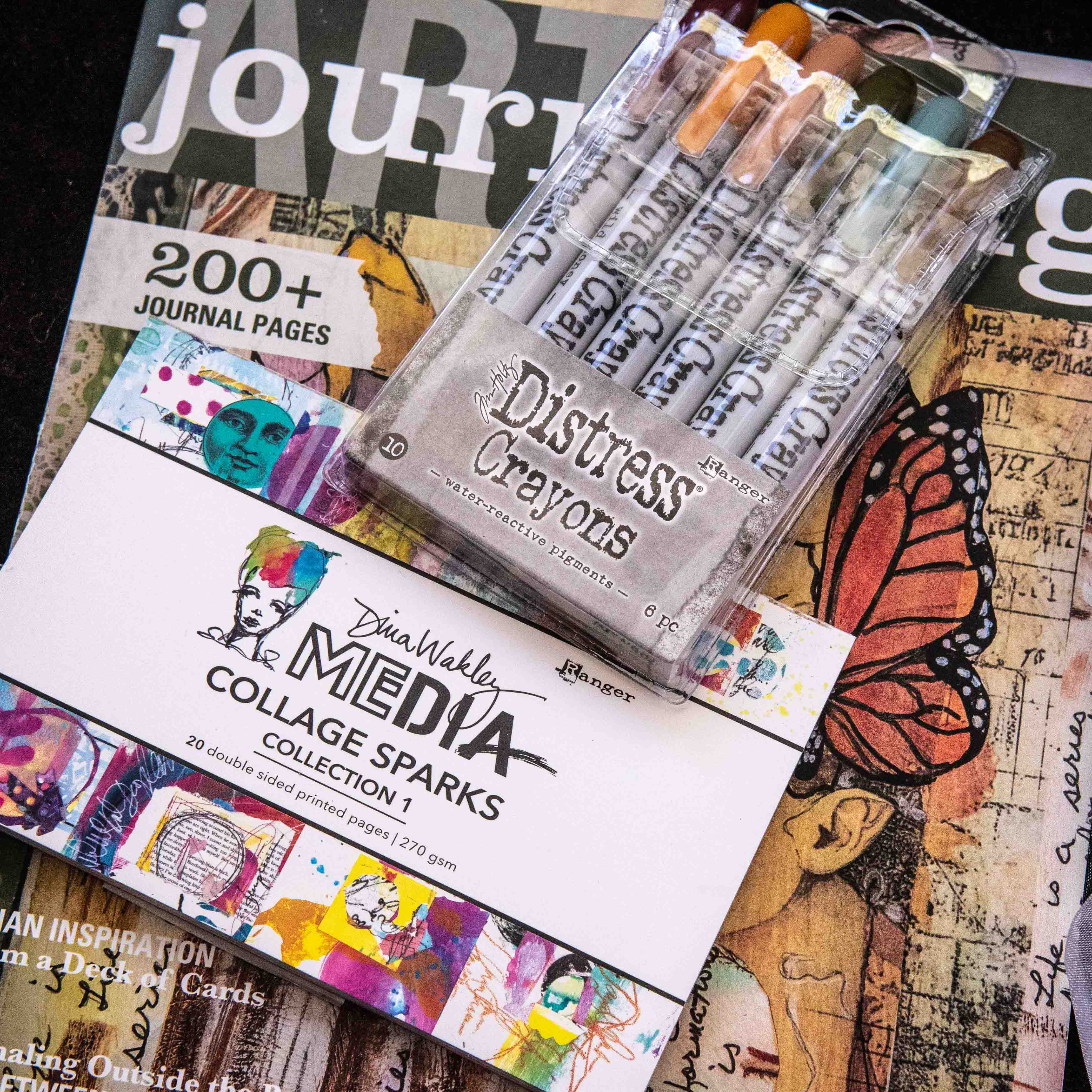 Distressed Collage Art Journaling Bundle