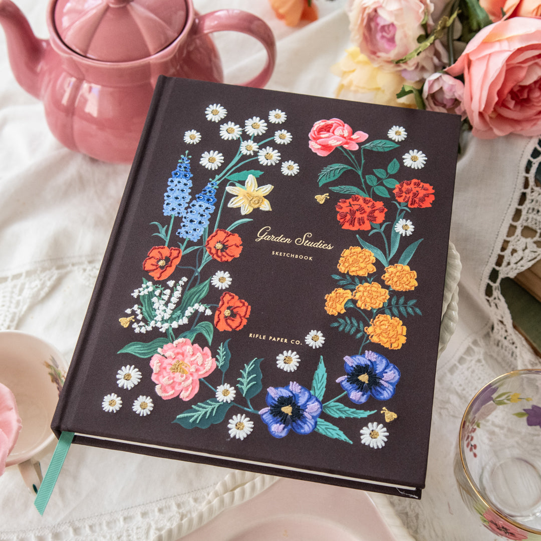 Garden Study Embroidered Sketchbook